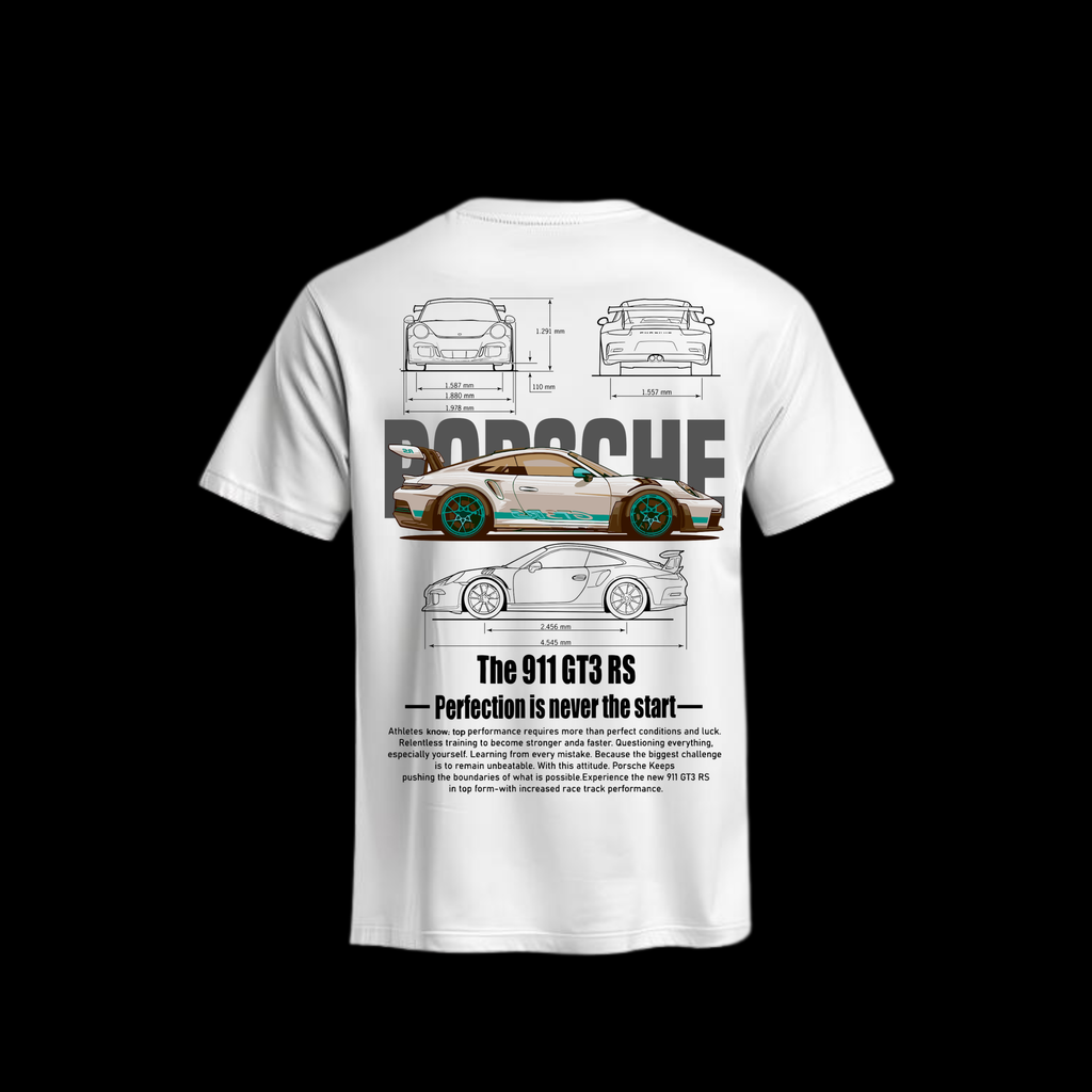 Camiseta Porsche GT3 RS Detalles Verdes