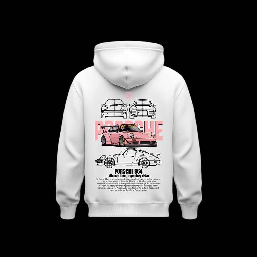 Hoodie - Porsche 964 Rosado