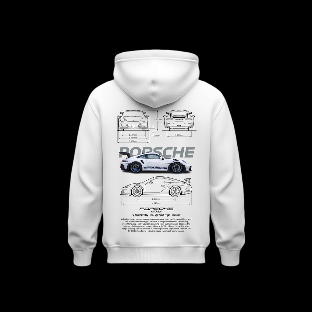 Hoodie Porsche 911 GT3 RS Blanco